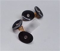 Bouton de manchette  Soprana Gioielleria in Or Diamante PT ORO ONICE OVALI - PT ORO ONICE OVALI